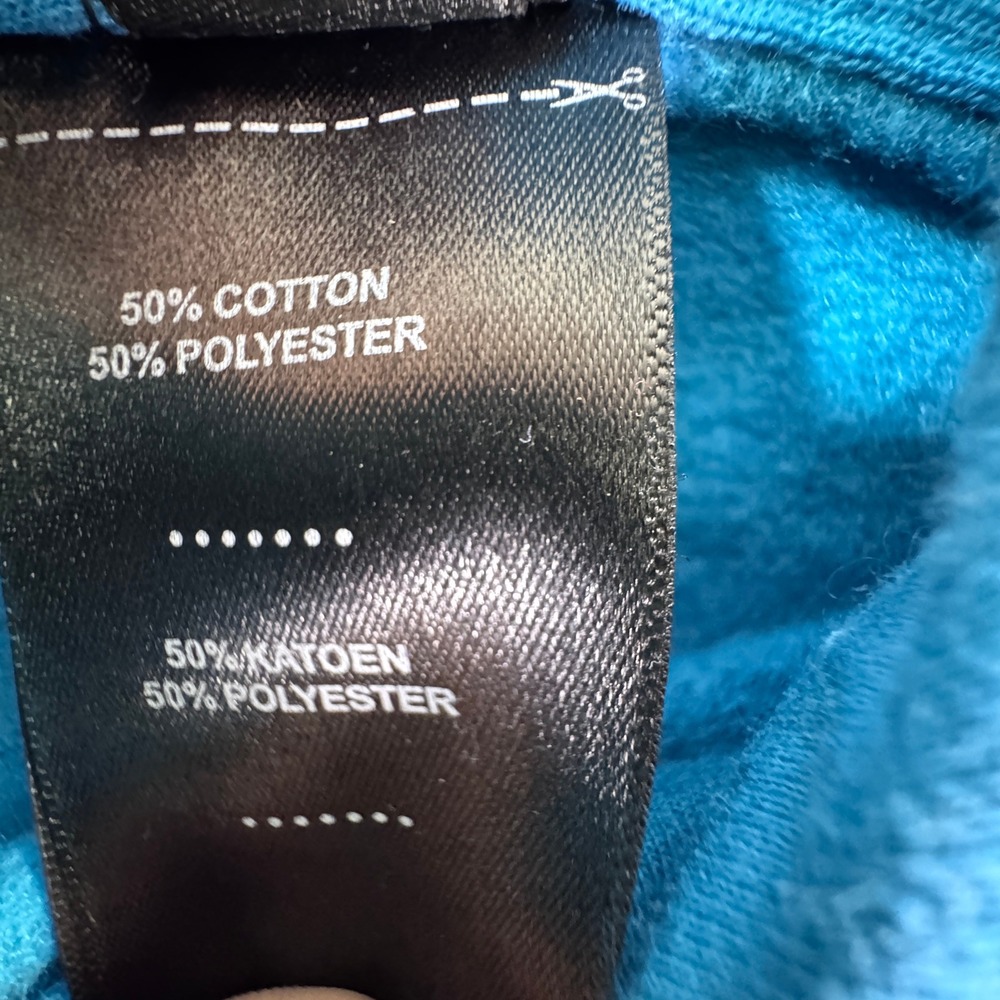 Harley-Davidson Electric Blue Cyan Pullover Hoodie Sweatshirt Kangaroo Pocket XL - Picture 3 of 6